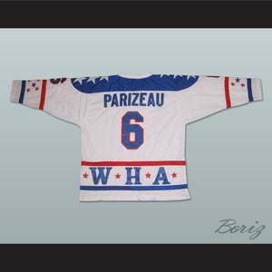 1977 WHA Michel Parizeau 6 WHA All-Star Hockey Jersey