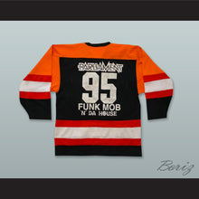 Load image into Gallery viewer, Parliament 95 Mothership Connection Black At Cha Black Hockey Jersey