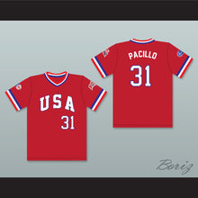 Load image into Gallery viewer, Pat Pacillo 31 1984 USA Team Red Baseball Jersey