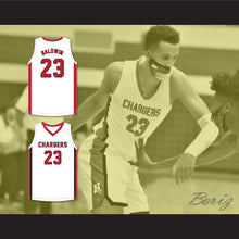 Load image into Gallery viewer, Patrick Baldwin Jr 23 Sussex Hamilton High School Chargers White Basketball Jersey 4