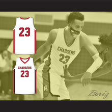Load image into Gallery viewer, Patrick Baldwin Jr 23 Sussex Hamilton High School Chargers White Basketball Jersey 3