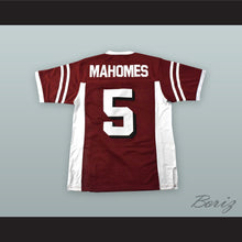 Load image into Gallery viewer, Patrick Mahomes 5 Whitehouse High School Wildcats Maroon Alternate Football Jersey