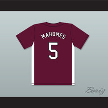Load image into Gallery viewer, Patrick Mahomes 5 Whitehouse High School Wildcats Maroon Baseball Jersey 2