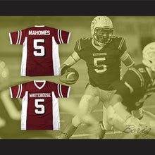 Load image into Gallery viewer, Patrick Mahomes 5 Whitehouse High School Wildcats Maroon Alternate Football Jersey