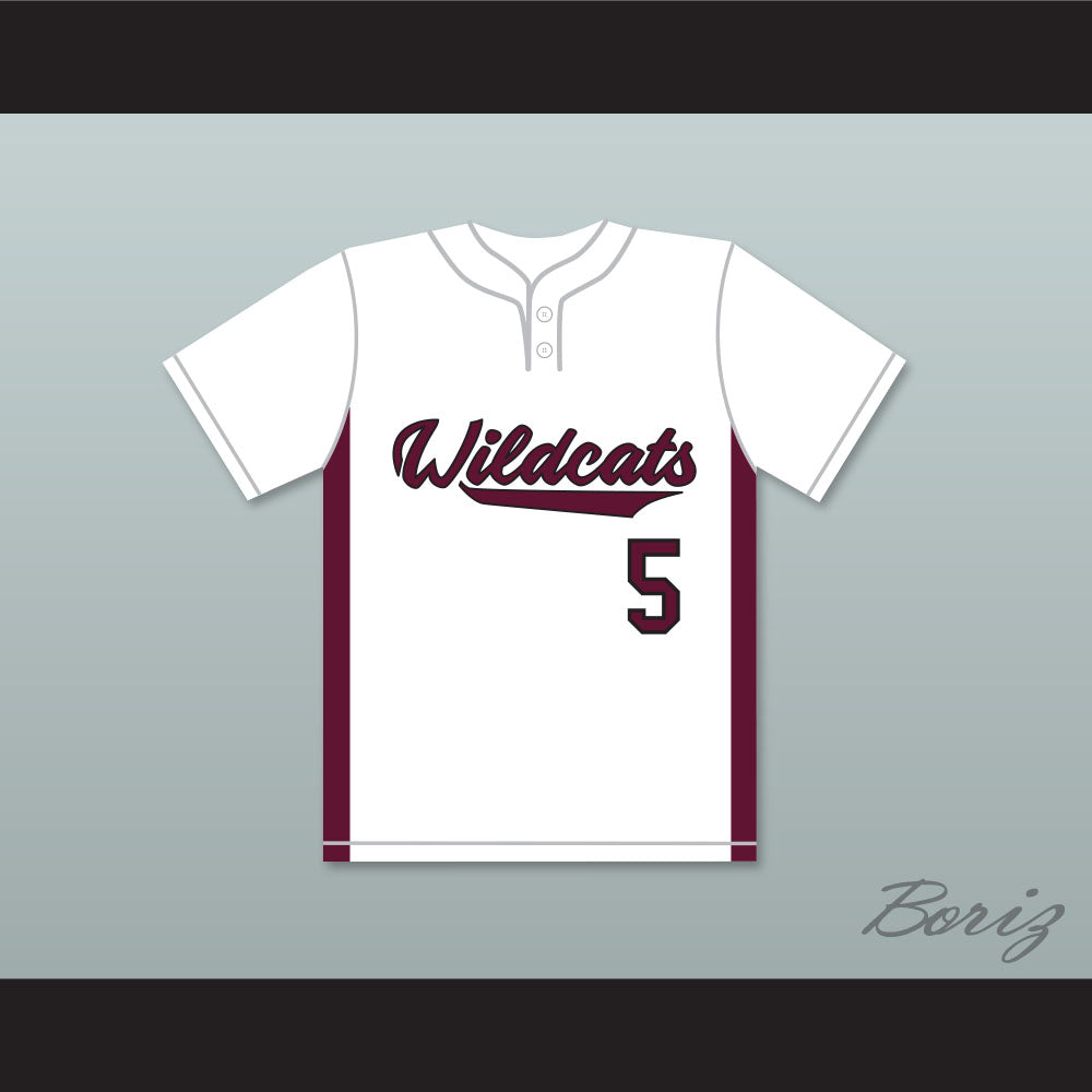 Patrick Mahomes 5 Whitehouse High School Wildcats White Baseball Jersey 1