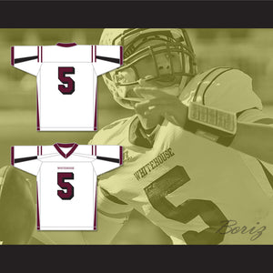 Patrick Mahomes 5 Whitehouse High School Wildcats White Football Jersey
