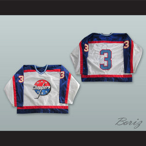 Paul Laus 3 Albany Choppers White Hockey Jersey