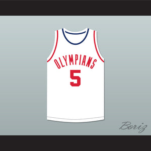 Paul Walther 5 Indianapolis Olympians White Basketball Jersey