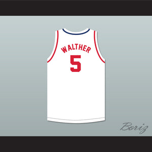 Paul Walther 5 Indianapolis Olympians White Basketball Jersey