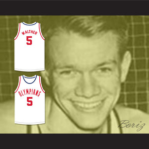 Paul Walther 5 Indianapolis Olympians White Basketball Jersey