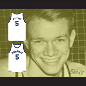 Paul Walther 5 Indianapolis Olympians Retro White Basketball Jersey