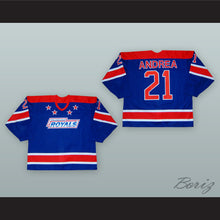 Load image into Gallery viewer, Paul Andrea 21 Newmarket Royals Blue Hockey Jersey