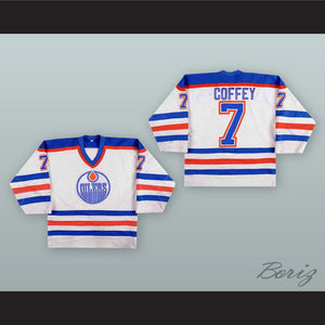 Paul Coffey 7 Edmonton Oilers White Hockey Jersey