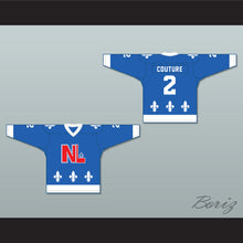 Load image into Gallery viewer, Paul Couture 2 Le National de Québec Blue Hockey Jersey- Lance et compte (He Shoots, He Scores)