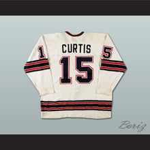 Load image into Gallery viewer, Paul Curtis 15 WHA Michigan Stags White Hockey Jersey