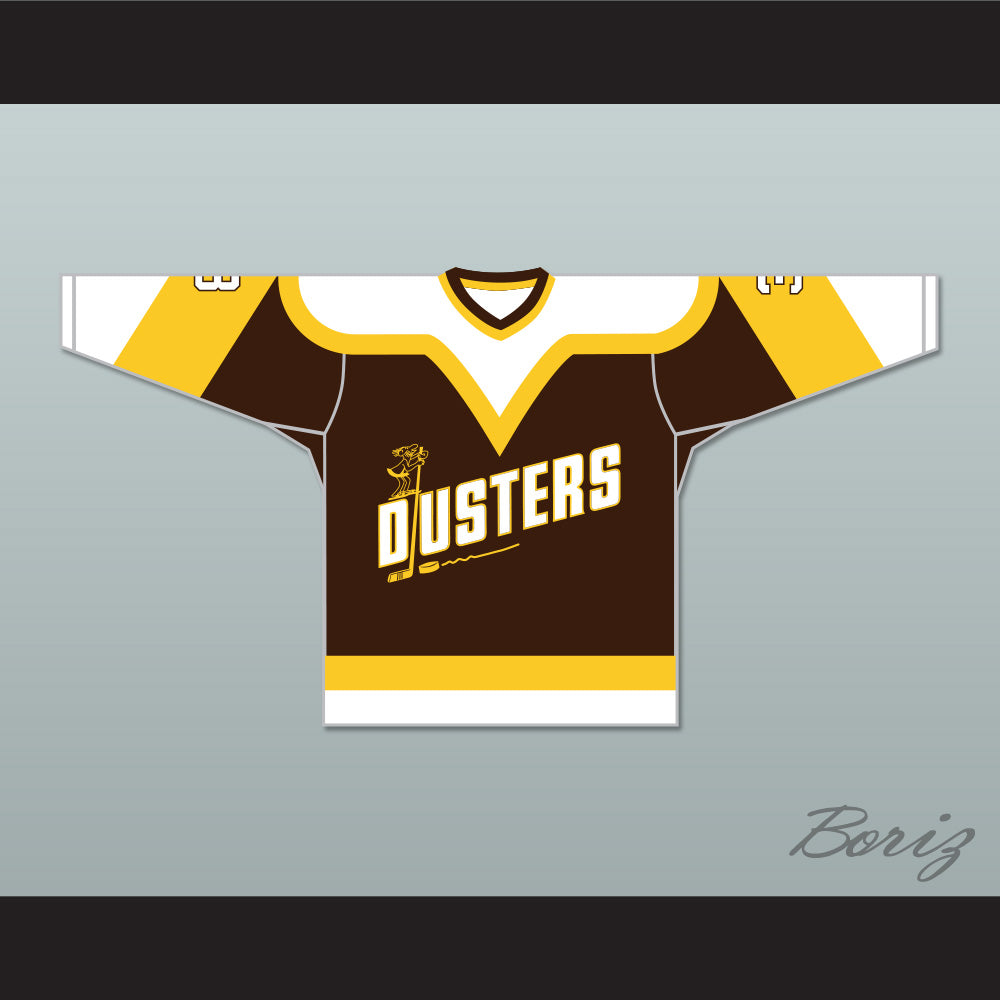 Paul Stewart 3 Binghamton Broome Dusters Brown Hockey Jersey