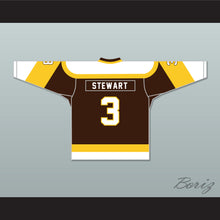 Load image into Gallery viewer, Paul Stewart 3 Binghamton Broome Dusters Brown Hockey Jersey