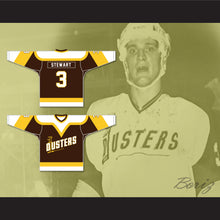 Load image into Gallery viewer, Paul Stewart 3 Binghamton Broome Dusters Brown Hockey Jersey