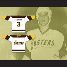 Load image into Gallery viewer, Paul Stewart 3 Binghamton Broome Dusters White Hockey Jersey 2