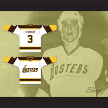 Load image into Gallery viewer, Paul Stewart 3 Binghamton Broome Dusters White Hockey Jersey 3