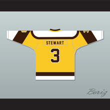 Load image into Gallery viewer, Paul Stewart 3 Binghamton Broome Dusters Yellow Hockey Jersey