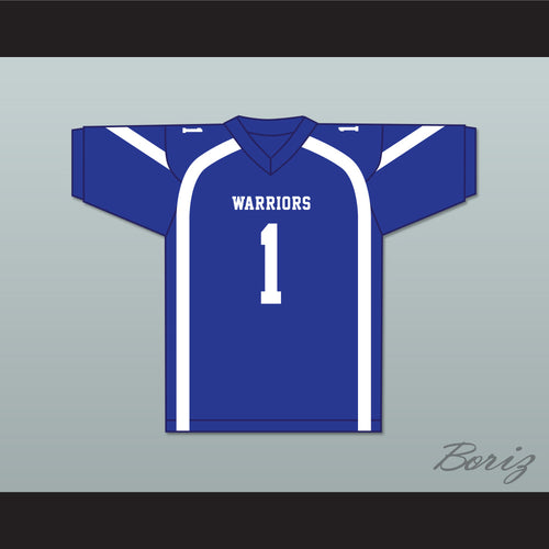 Paulie Anderson 1 Liberty Christian School Warriors Blue Football Jersey