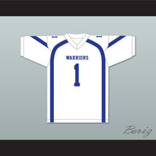 Load image into Gallery viewer, Paulie Anderson 1 Liberty Christian School Warriors White Football Jersey