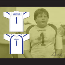 Load image into Gallery viewer, Paulie Anderson 1 Liberty Christian School Warriors White Football Jersey
