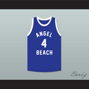Pee Wee Morris 4 Angel Beach Gators Blue Basketball Jersey Porky's Revenge