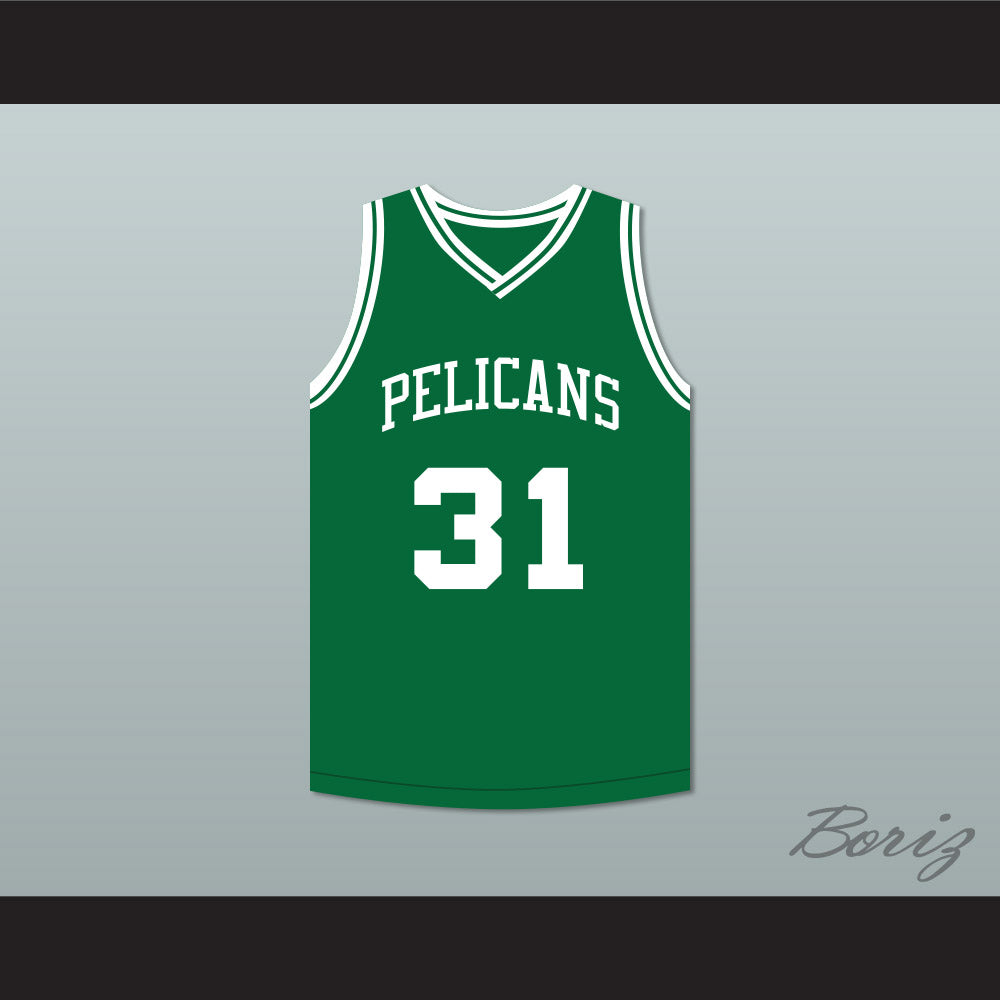 Marcus Stokes 31 Malibu Prep Pelicans Green Home Basketball Jersey