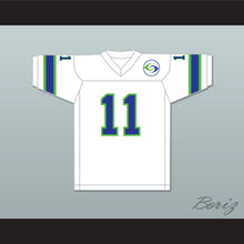 Load image into Gallery viewer, 1974 WFL Pete Beathard 11 Portland Storm Home Football Jersey with Patch