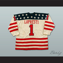 Load image into Gallery viewer, Pete Lopresti 1 Team Usa Canada Cup Hockey Jersey