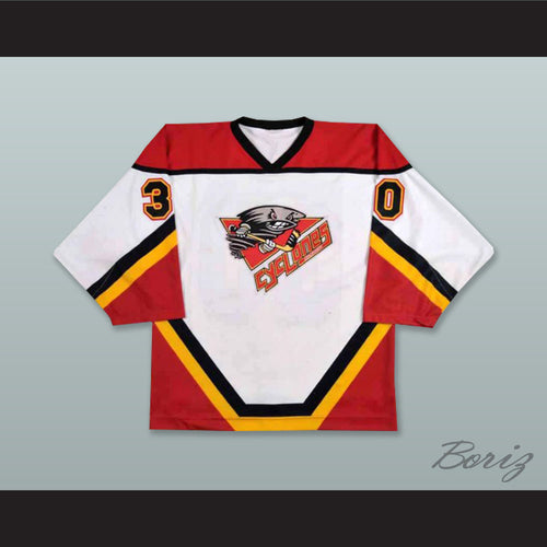Peter Hamerlik 30 Cincinnati Cyclones White Hockey Jersey