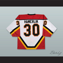 Load image into Gallery viewer, Peter Hamerlik 30 Cincinnati Cyclones White Hockey Jersey