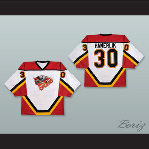 Peter Hamerlik 30 Cincinnati Cyclones White Hockey Jersey