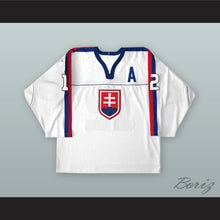 Load image into Gallery viewer, Peter Bondra 12 Slovakia National Team White Hockey Jersey