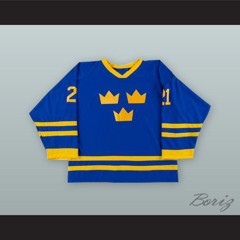 Peter Forsberg 21 Sweden National Team Blue Hockey Jersey
