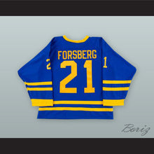 Load image into Gallery viewer, Peter Forsberg 21 Sweden National Team Blue Hockey Jersey