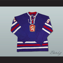 Load image into Gallery viewer, Peter Stastny 26 Czechoslovakia Blue Hockey Jersey