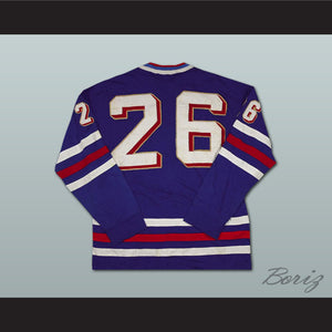 Peter Stastny 26 Czechoslovakia Blue Hockey Jersey