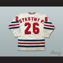 Load image into Gallery viewer, Peter Stastny 26 Czechoslovakia White Hockey Jersey