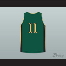 Load image into Gallery viewer, Peyton Watson 11 Long Beach Polytechnic High School Jackrabbits Green Basketball Jersey 1