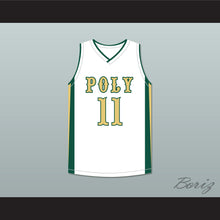 Load image into Gallery viewer, Peyton Watson 11 Long Beach Polytechnic High School Jackrabbits White Basketball Jersey 2