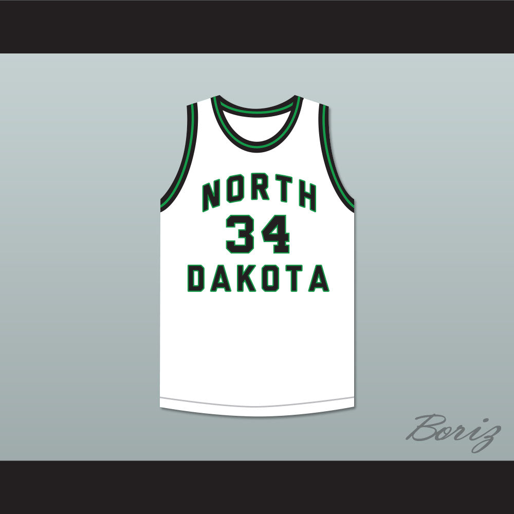 Phil Jackson 34 North Dakota Fighting Hawks White Basketball Jersey