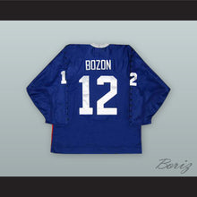 Load image into Gallery viewer, Philippe Bozon 12 France Blue Hockey Jersey