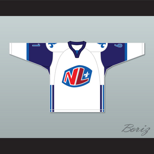 Philippe Lalumiere 61 Le National de Quebec Away Hockey Jersey- Lance et compte (He Shoots, He Scores)