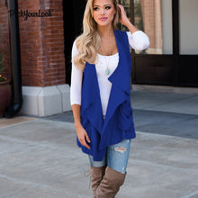Load image into Gallery viewer, PickyourLook Women Cardigan Sleeveless Solid Female Kimono Vest Cardigan Coat Outwear Open femme Jacket Pocket Ladies Cardigans
