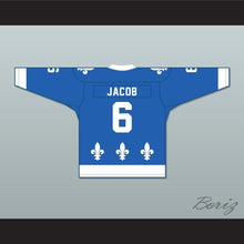 Load image into Gallery viewer, Pierre Jacob 6 Le National de Québec Blue Hockey Jersey- Lance et compte (He Shoots, He Scores)