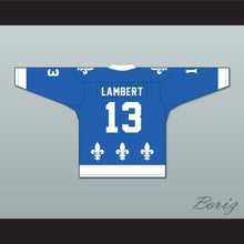 Load image into Gallery viewer, Pierre Lambert 13 Le National de Québec Blue Hockey Jersey- Lance et compte (He Shoots, He Scores)