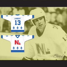 Load image into Gallery viewer, Pierre Lambert 13 Le National de Québec White Hockey Jersey- Lance et compte (He Shoots, He Scores)